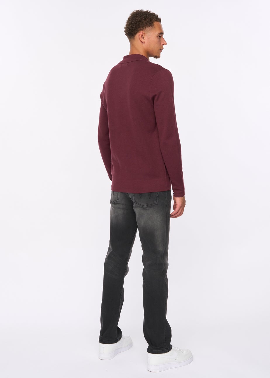Duck & Cover Raisin Melfi Zip Thru Knit