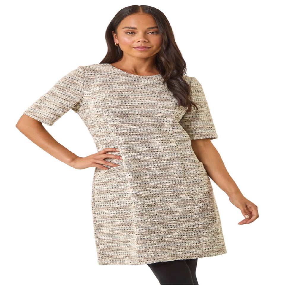 Roman Stone Petite Boucle Shift Dress