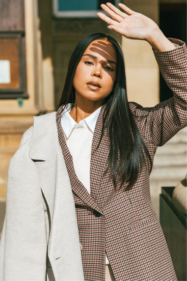 Roman Multi Petite Houndstooth Blazer