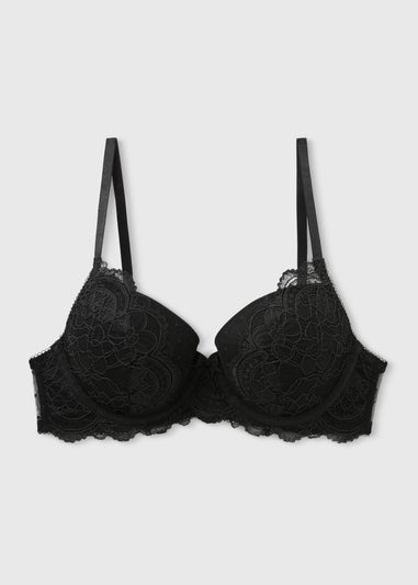 Black Lace Detail T-Shirt