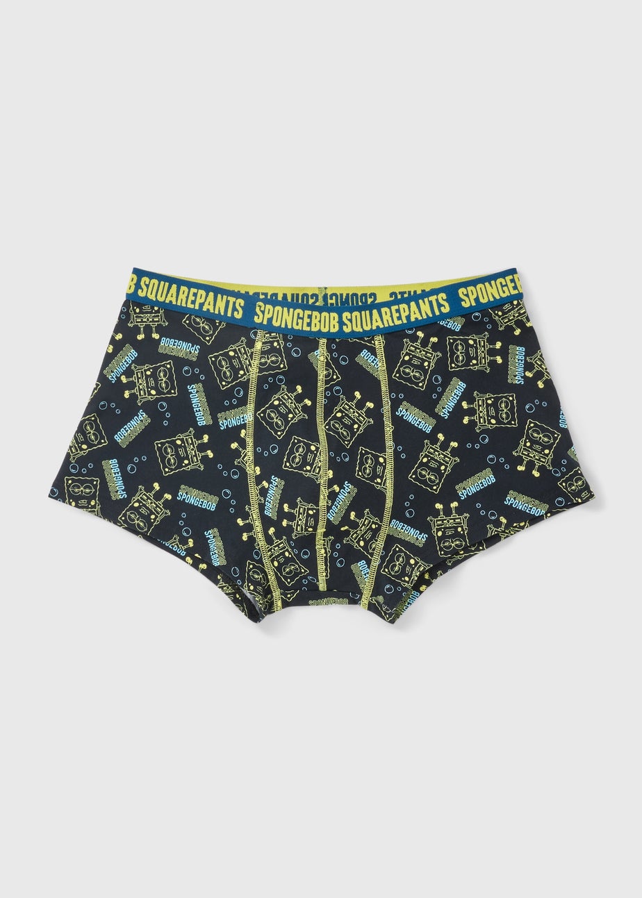 Navy Printed SpongeBob Boxers
