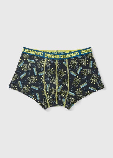 Navy Printed SpongeBob Boxers