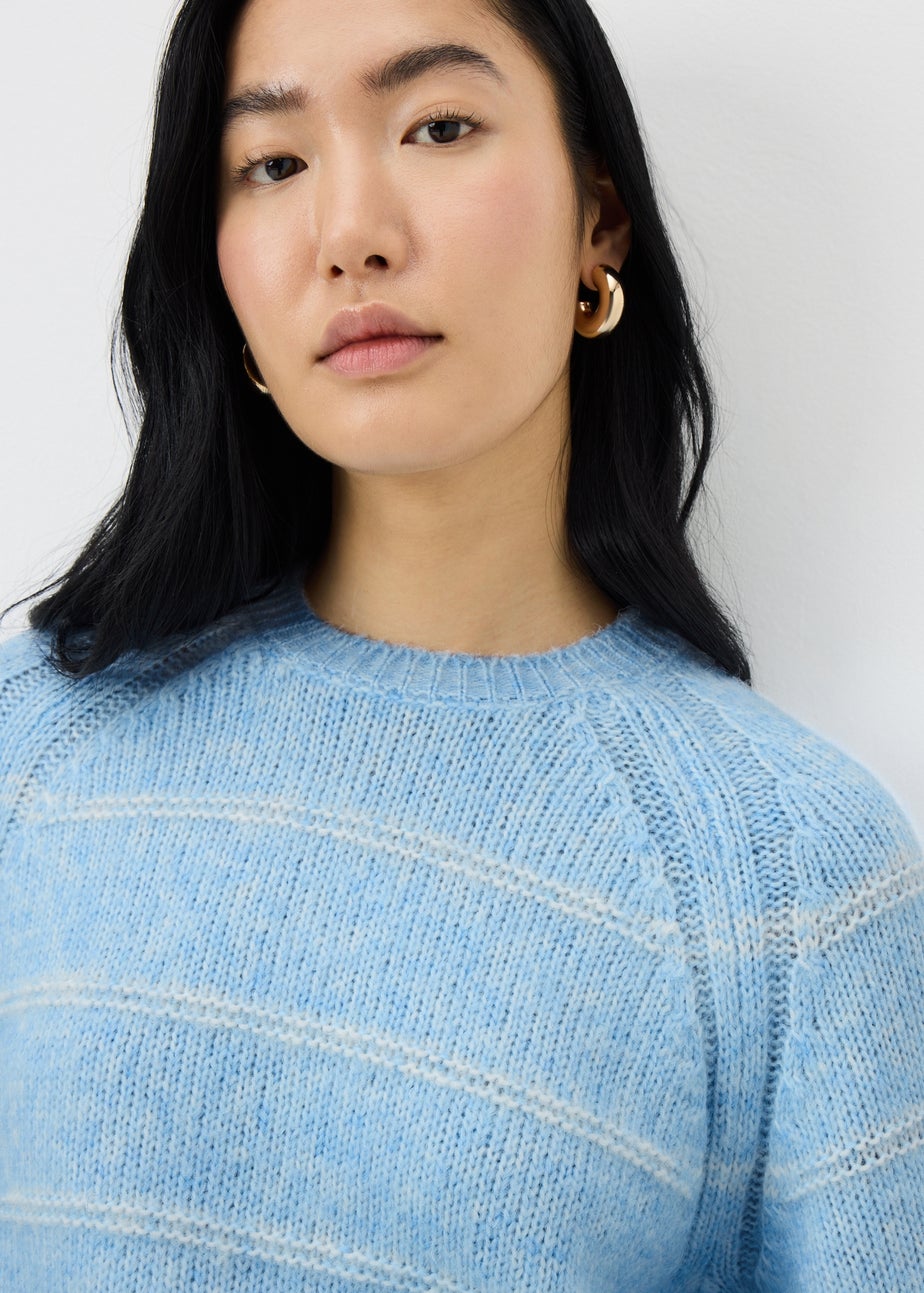 Light Blue Stripe Knitted Jumper