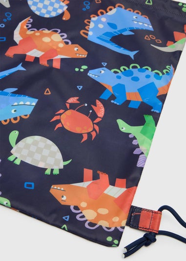 Boys Navy Animal Swimming Bag
