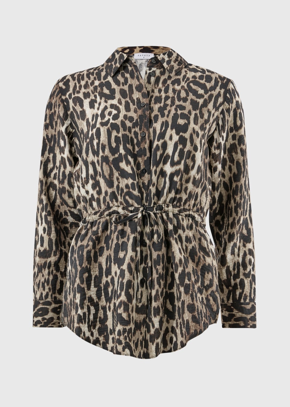 Brown Leopard Print Co Ord Blouse