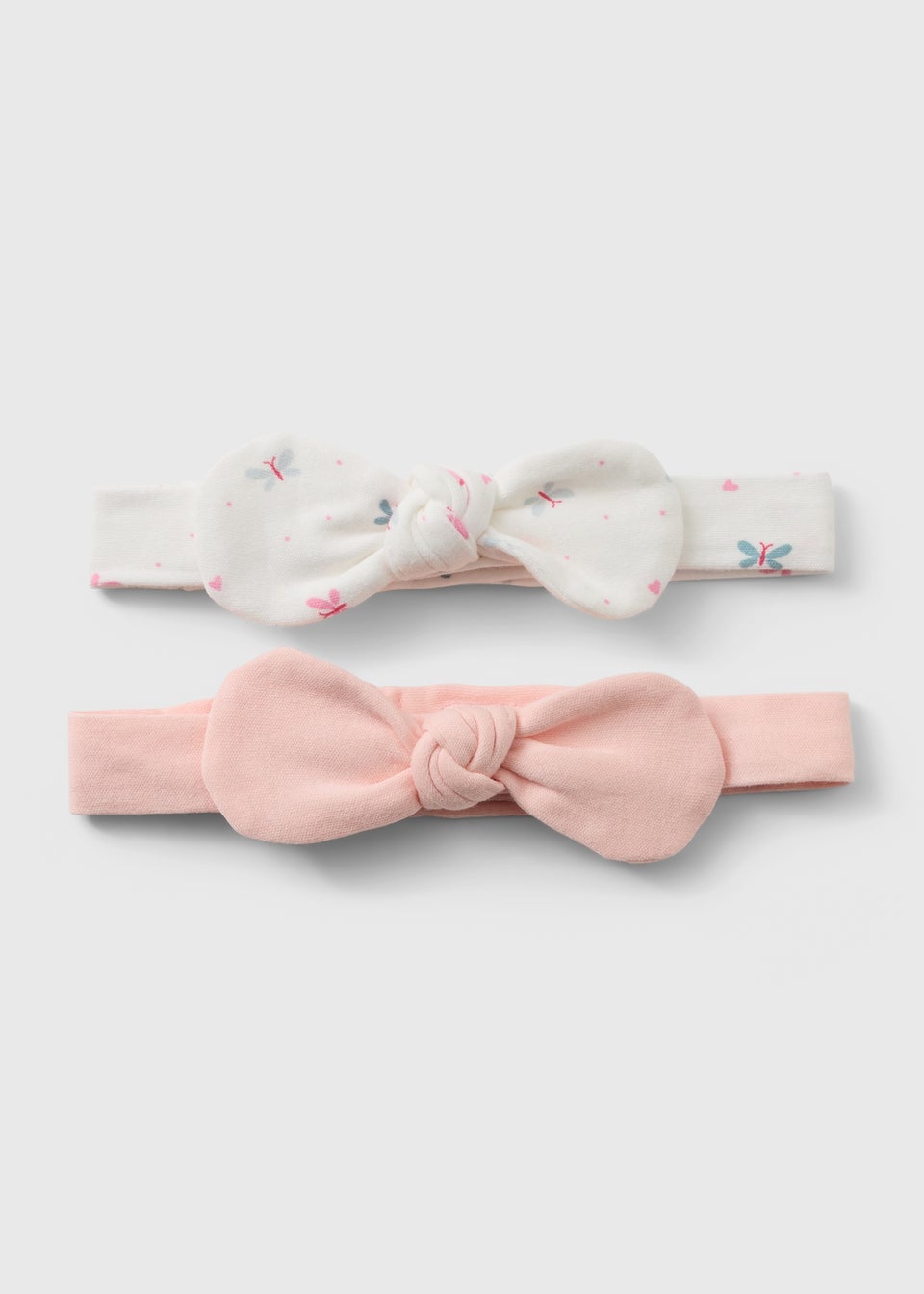 2 Pack Baby Pink Bow Headbands (Newborn-6mths)