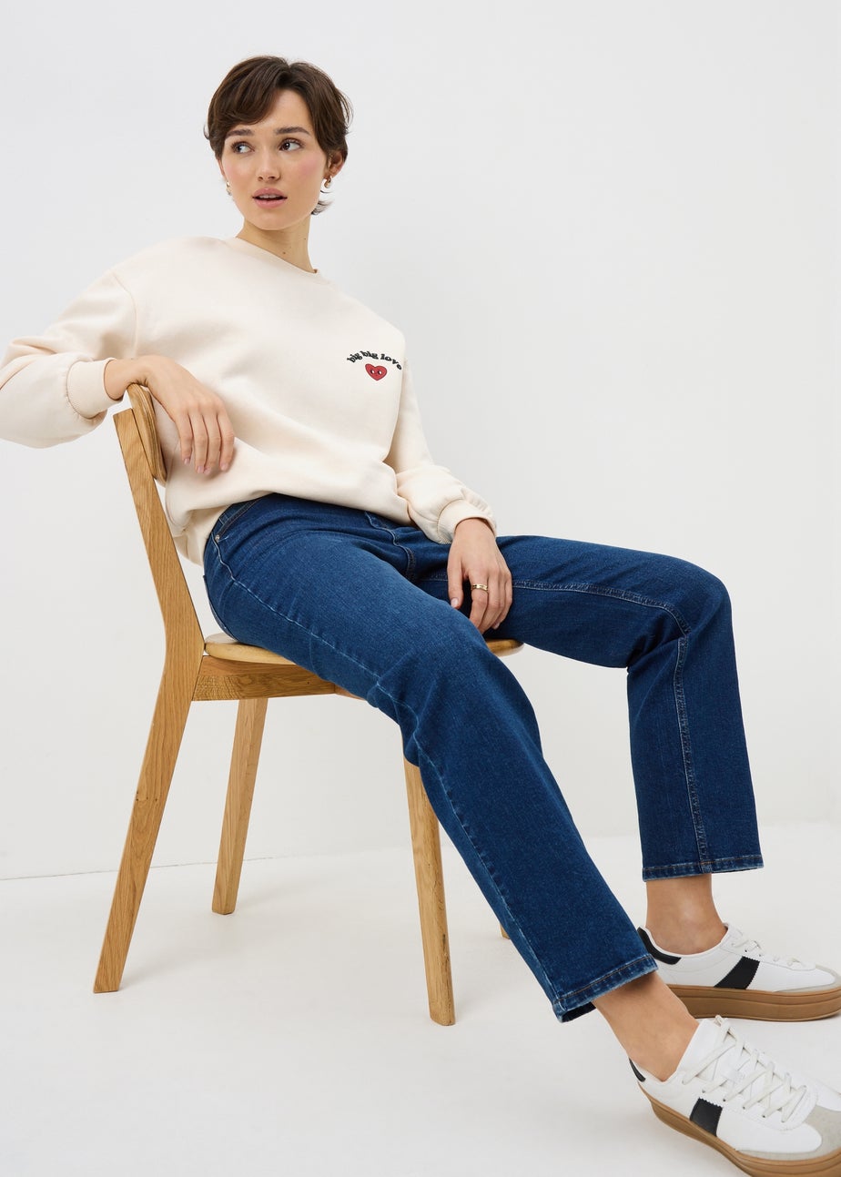 Cream Big Love Valentine's Mini Me Sweatshirt