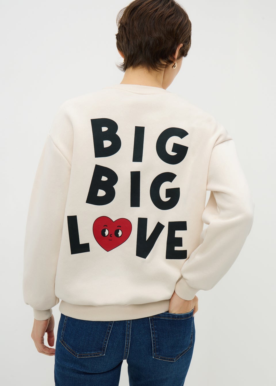 Cream Big Love Mini Me Sweatshirt