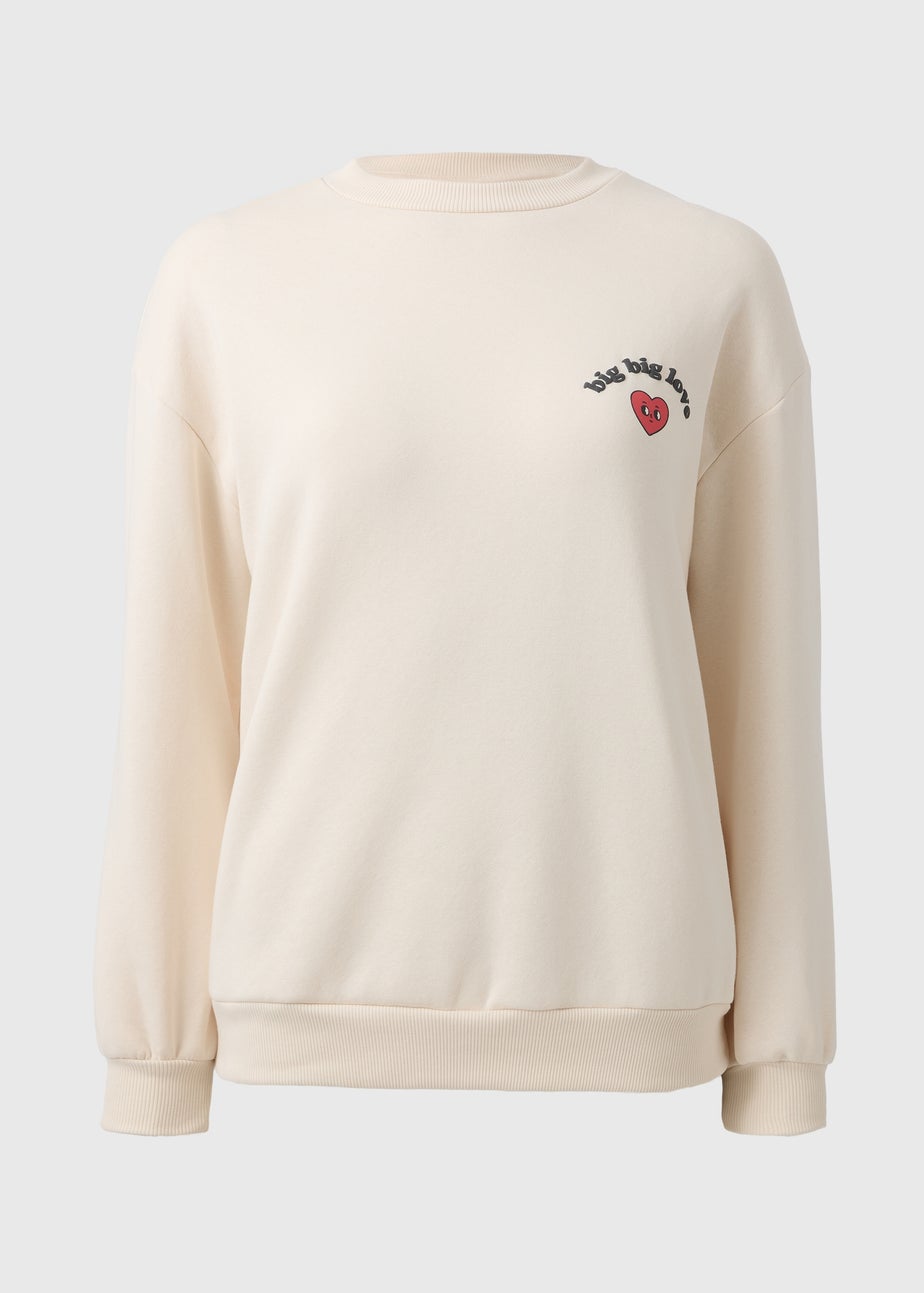 Cream Big Love Mini Me Sweatshirt