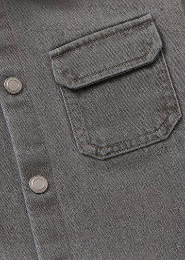 Boys Grey Denim Shacket (1-7yrs)