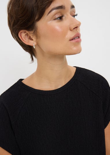 Black Texture Co Ord T-Shirt