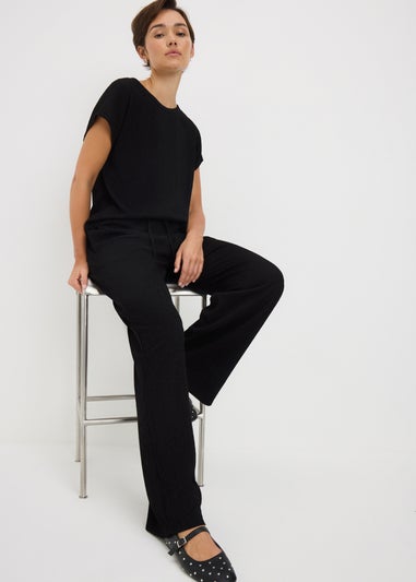 Black Texture Co Ord T-Shirt