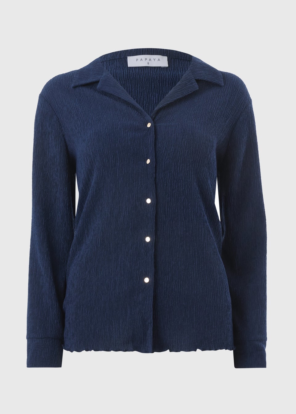 Navy Textured Co Ord Shirt