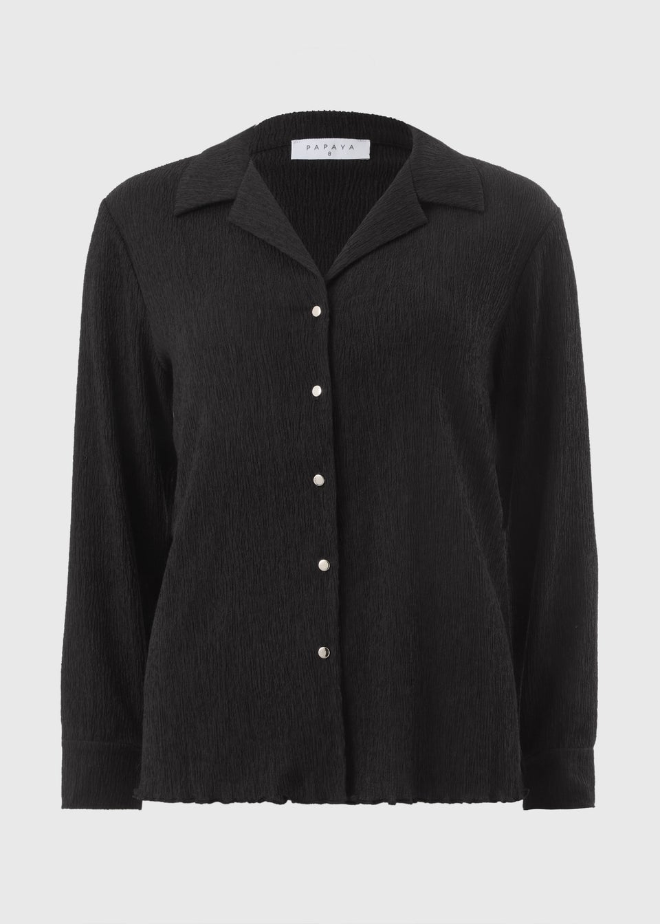 Black Textured Co Ord Shirt