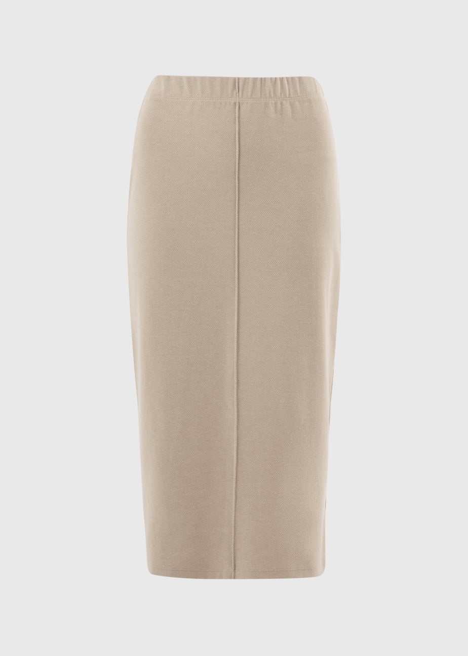 Beige Cosy Midi Skirt