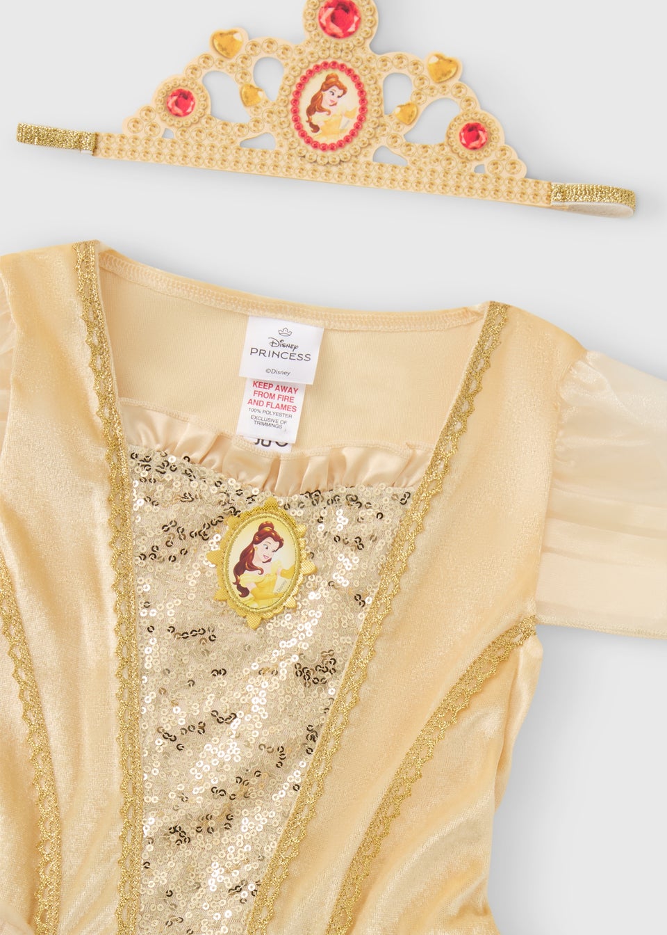 Disney Girls Gold Belle Costume (3-9yrs)