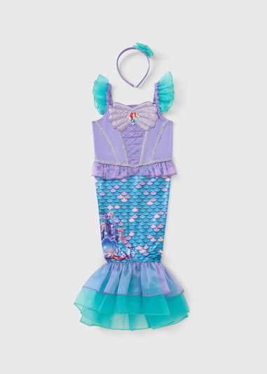 Disney Girls Lilac Ariel Costume (3-9yrs)
