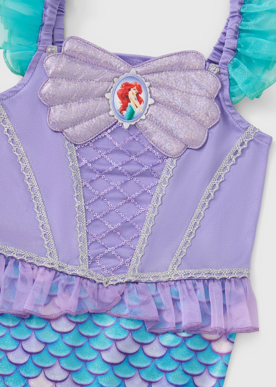 Disney Girls Lilac Ariel Costume (3-9yrs)