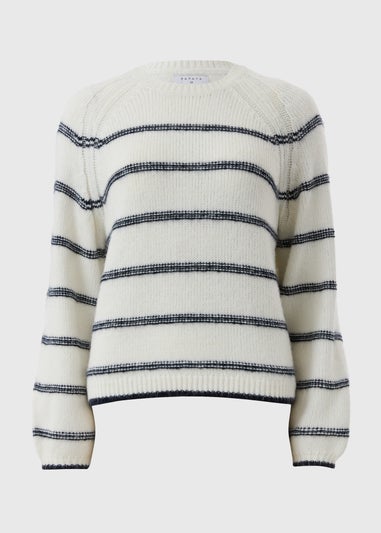Cream Stripe Stitch Jumper