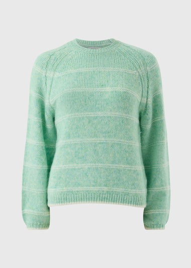 Green Stitch Striped Jumper