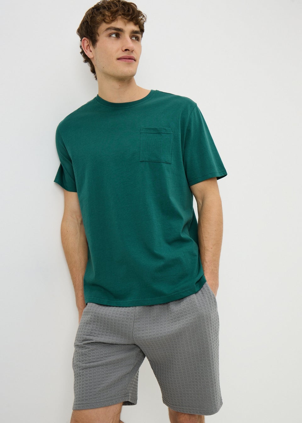 Green Waffle Design Short Pyjamas