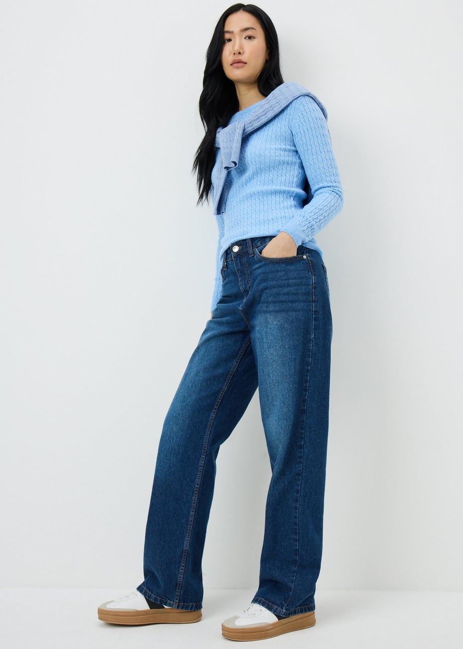 Light Blue Baby Cable Jumper