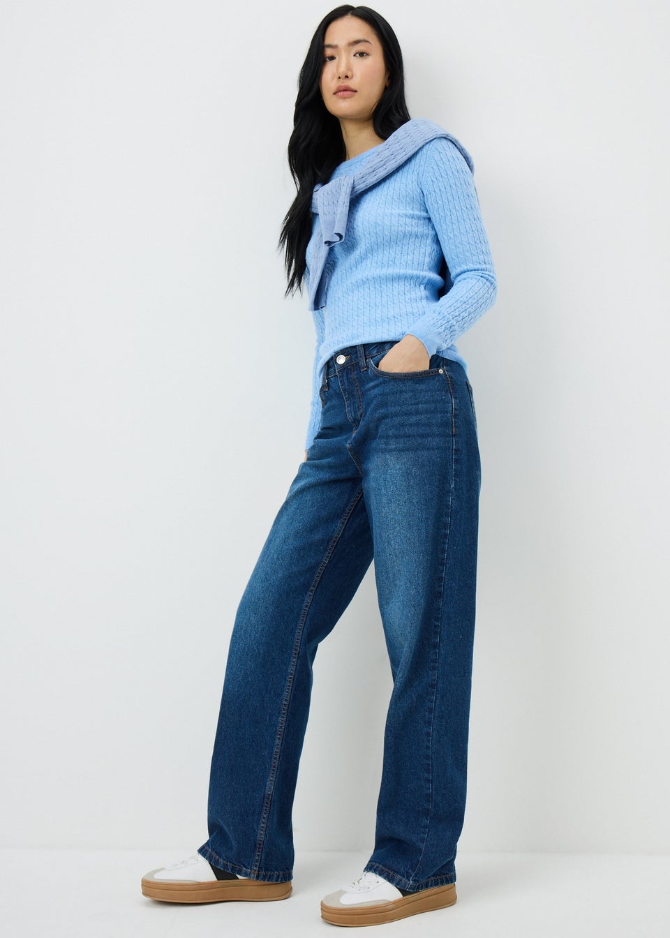 Light Blue Baby Cable Jumper