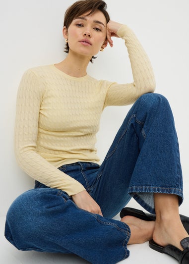 Buttermilk Baby Cable Jumper