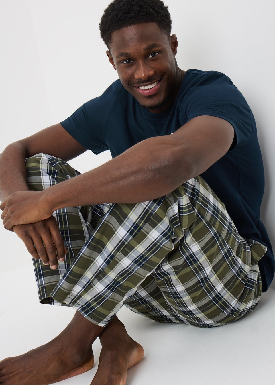 Khaki Poplin Long Pyjama Set