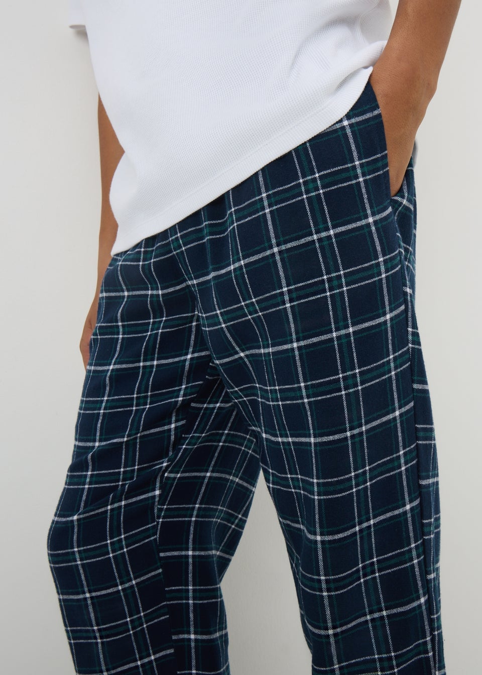 Cream Waffle Henley Long Pyjama Set