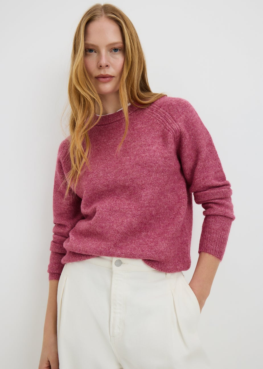 Raspberry Crew Neck Jumper