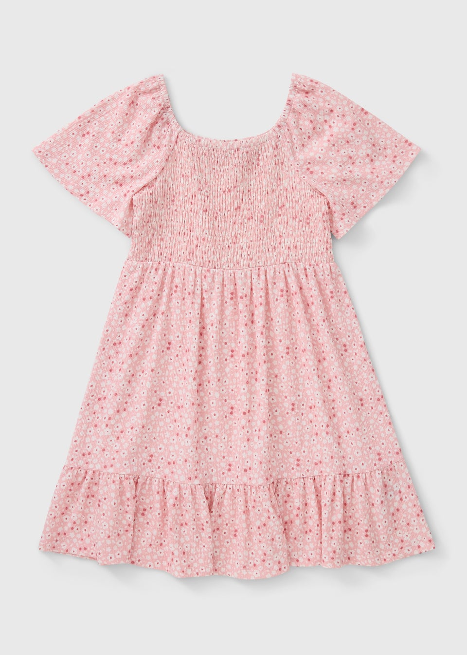 Girls Pink Ditsy Floral Dress (7-15yrs)