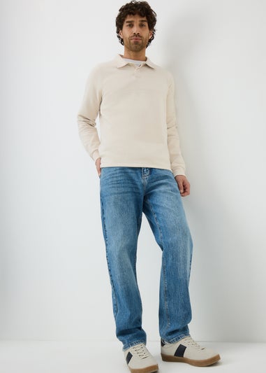 Ecru Rugby Design Sweatshirt