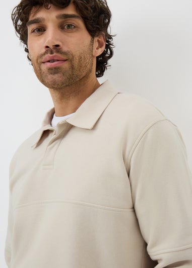 Ecru Rugby Design Sweatshirt