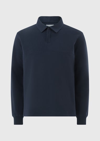 Navy Rugby Polo Top