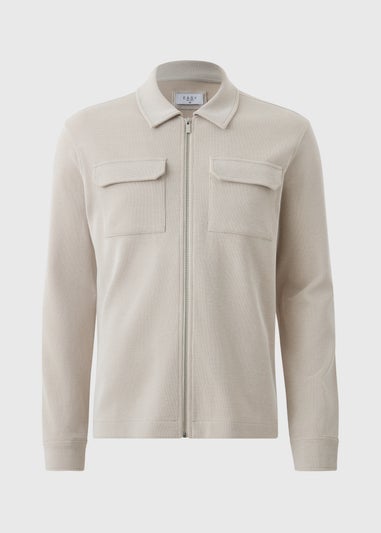 Cream Pique Smart Co Ord Shacket