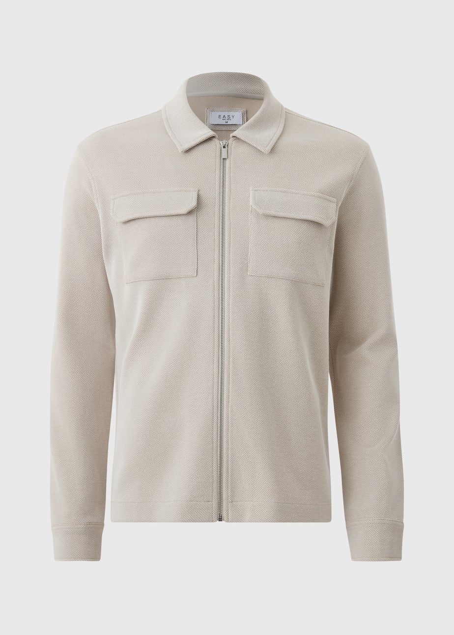 Cream Pique Smart Co Ord Shacket