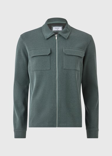 Green Smart Pique Shacket