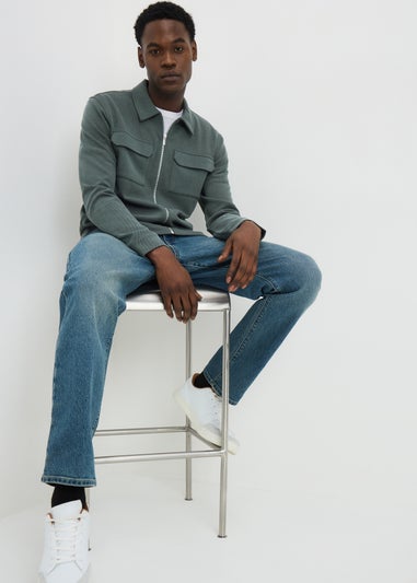 Green Smart Pique Shacket