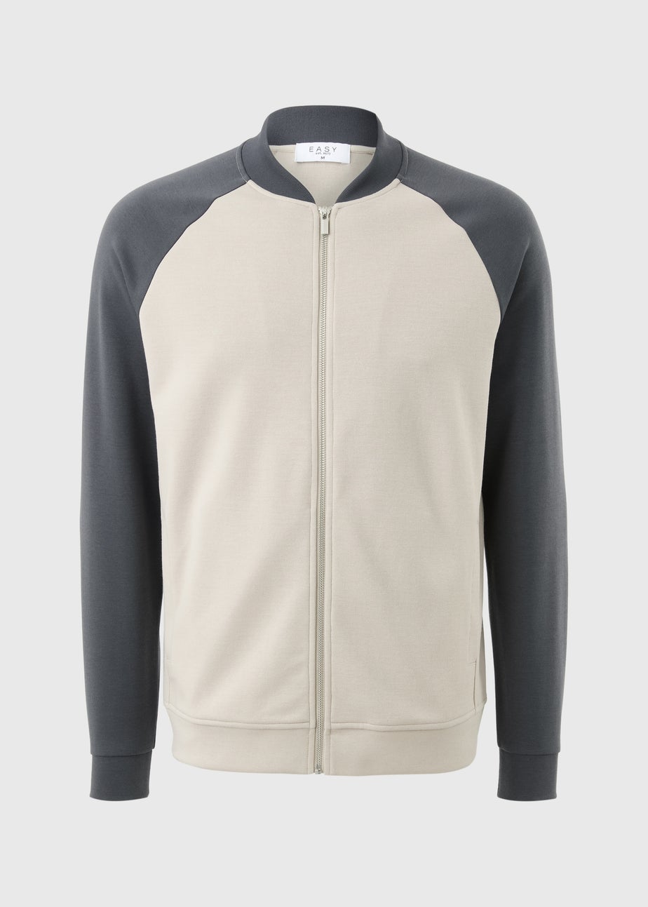 Cream Smart Co Ord Bomber Jacket