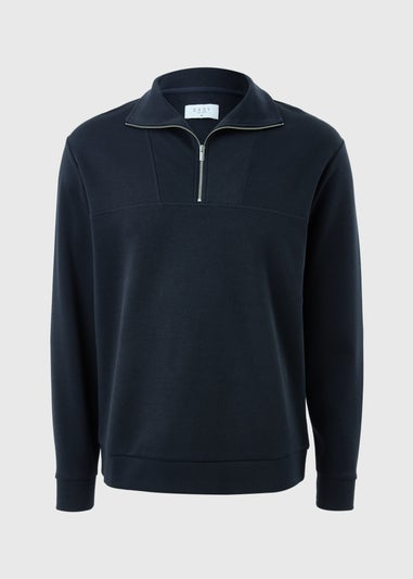Navy Smart Co-Ord 1/2 Zip Jumper