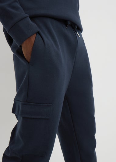 Navy Smart Co Ord Jogging Bottoms