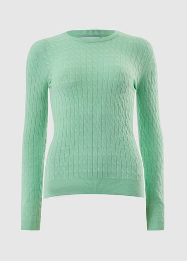 Light Green Baby Cable Knit Jumper