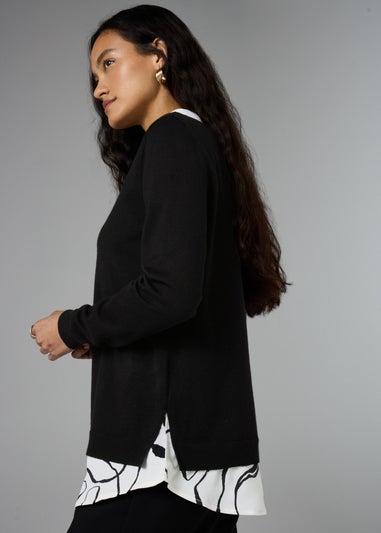 Et Vous Black Shirt Jumper