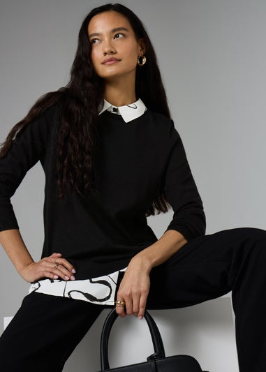 Et Vous Black Shirt Jumper