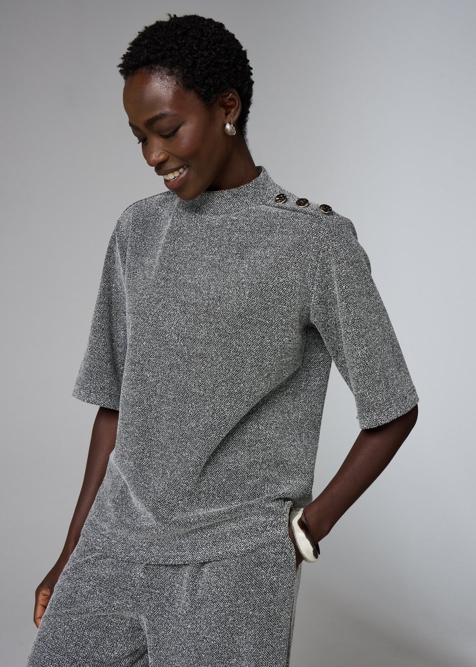 Et Vous Grey Co Ord Top