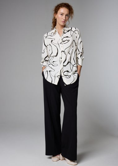 Et Vous White Wiggle Longline Shirt