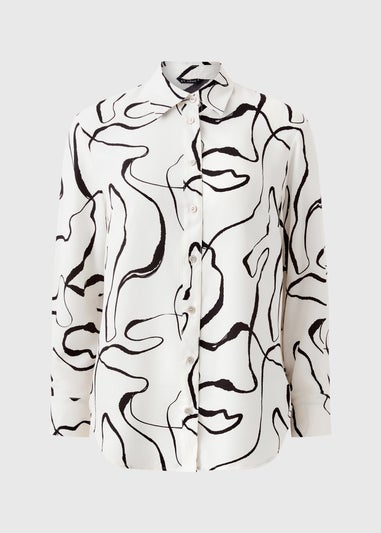 Et Vous White Wiggle Longline Shirt