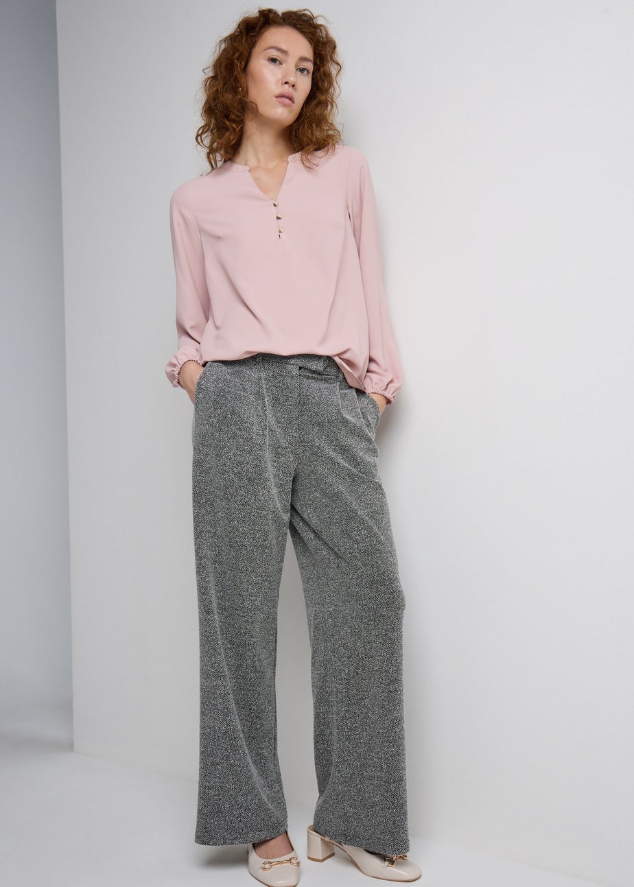 Et Vous Pink Notch Neck Blouse