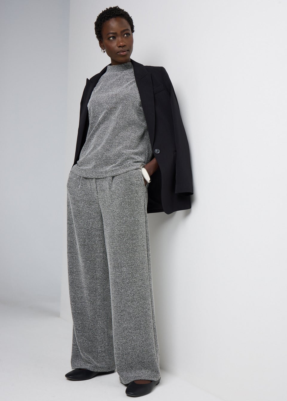 Et Vous Grey Co-Ord Wide Leg Trousers